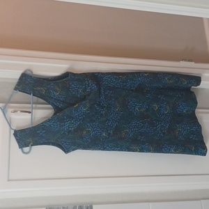 Blue print dress